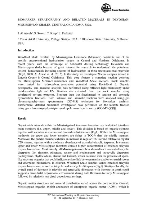 scott shelley shale shaker mississppian limestone|BIOMARKER STRATIGRAPHY AND RELATED MACERALS .